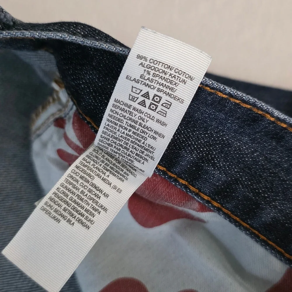 Lucky Brand 221 Original Straight Mens Jeans Dark Wash Blue Denim Size 38X30